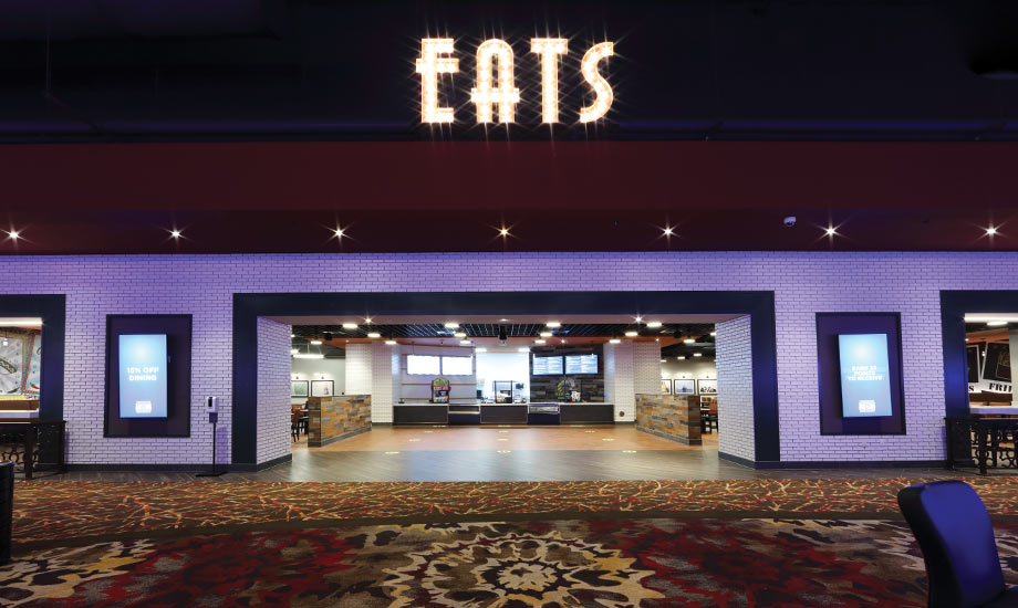 Image shows the entrance to the EATS food court